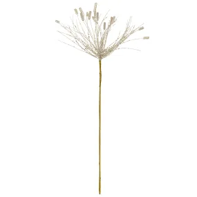 28" Starburst Grass Glitter Spray: Metallic Platinum