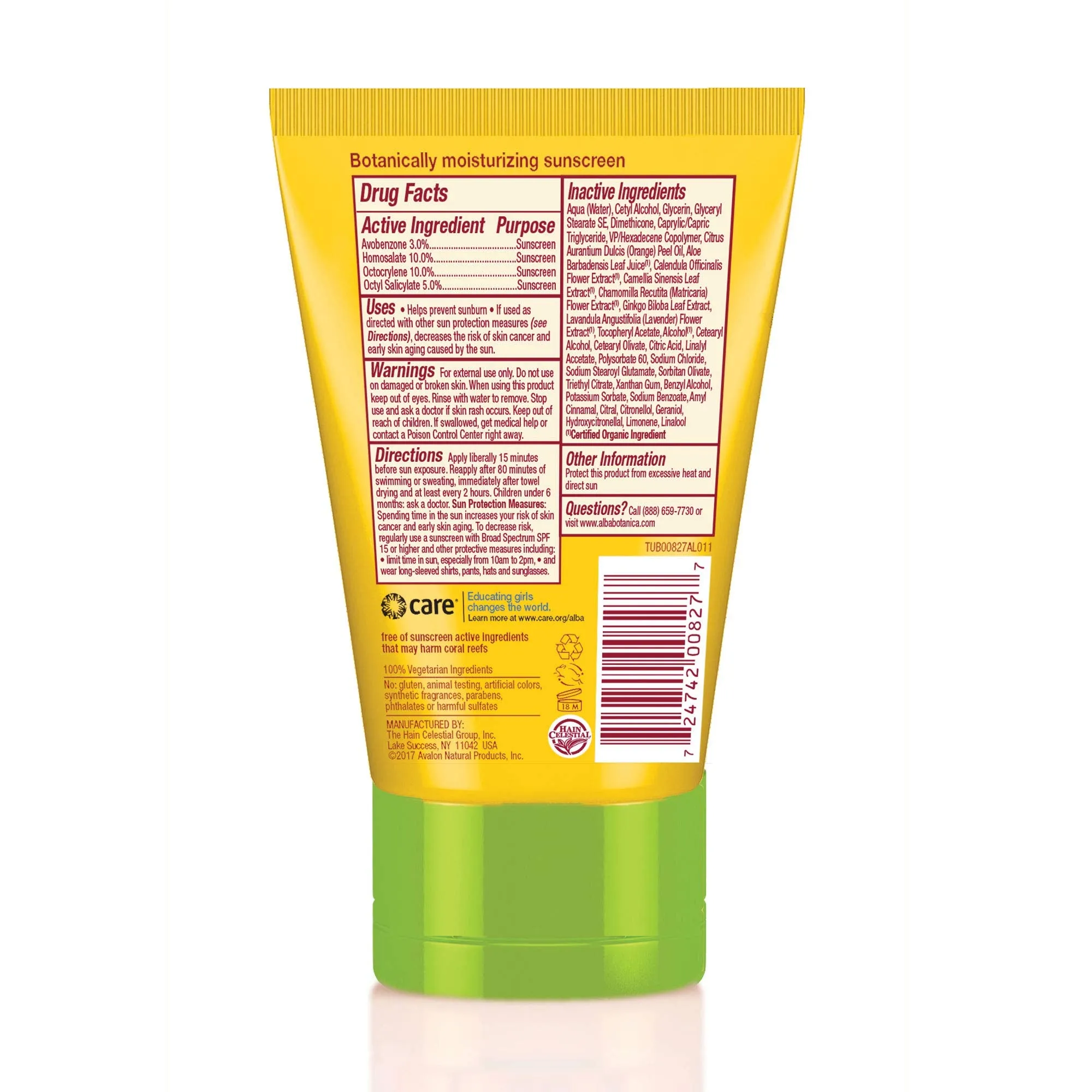 Alba Botanica Green Tea Hawaiian SPF 45 Sunscreen, 4 oz. (Pack of 2) 4 Ounce (Pack of 2)