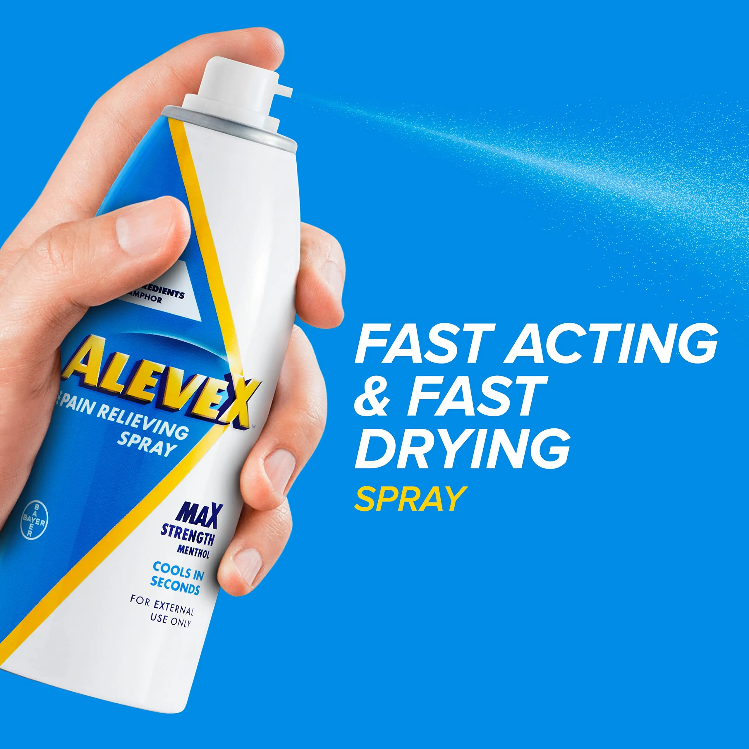 AleveX Pain Relieving Spray, Fast Acting & Fast Drying for Targeted Pain Relief, 3.2oz Spray by Aleve