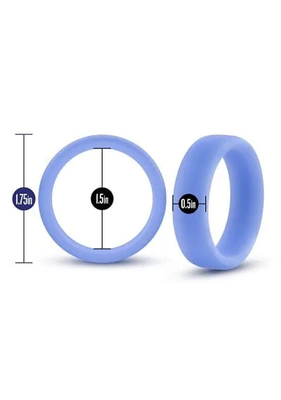 Blush Performance Blue Glow Silicone Glo Cock Ring