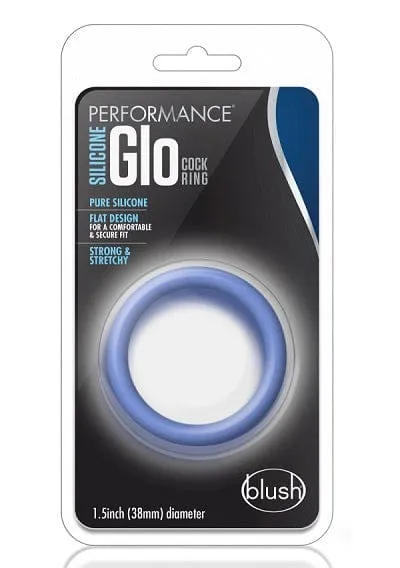 Blush Performance Blue Glow Silicone Glo Cock Ring