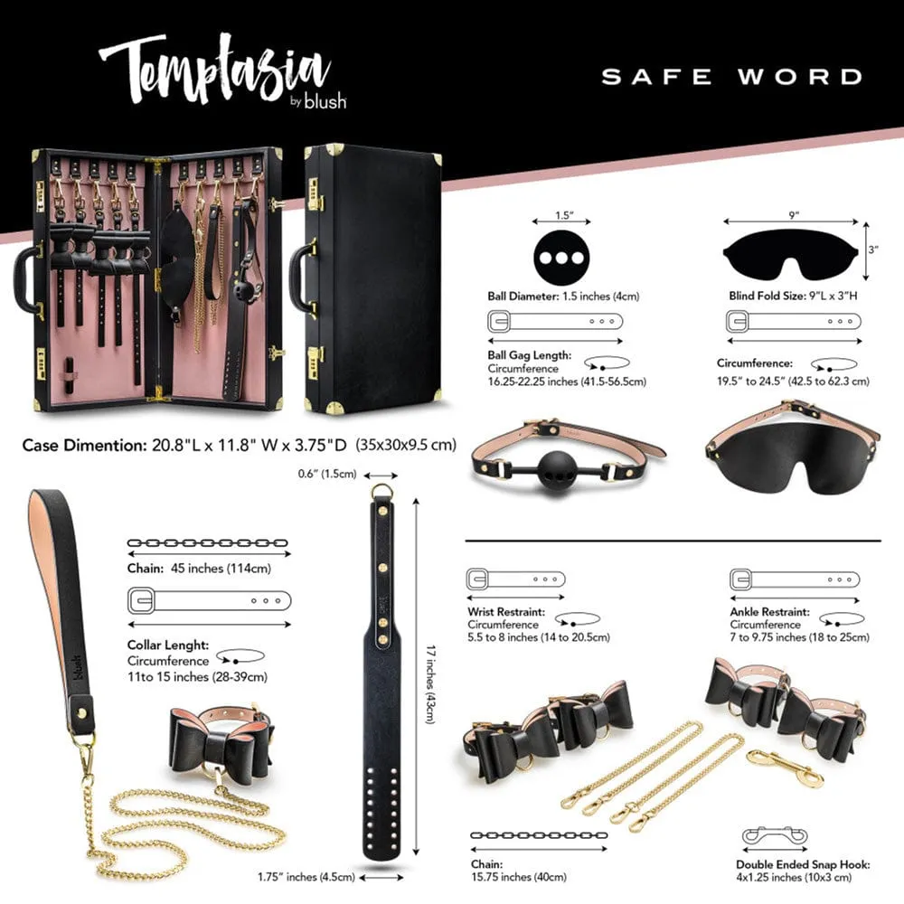 Blush Temptasia Safe Word Bondage Kit with Case