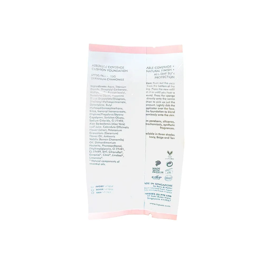 Cushion Foundation Refill, Geranium Chamomile SPF 50/PA  , Tan 15G