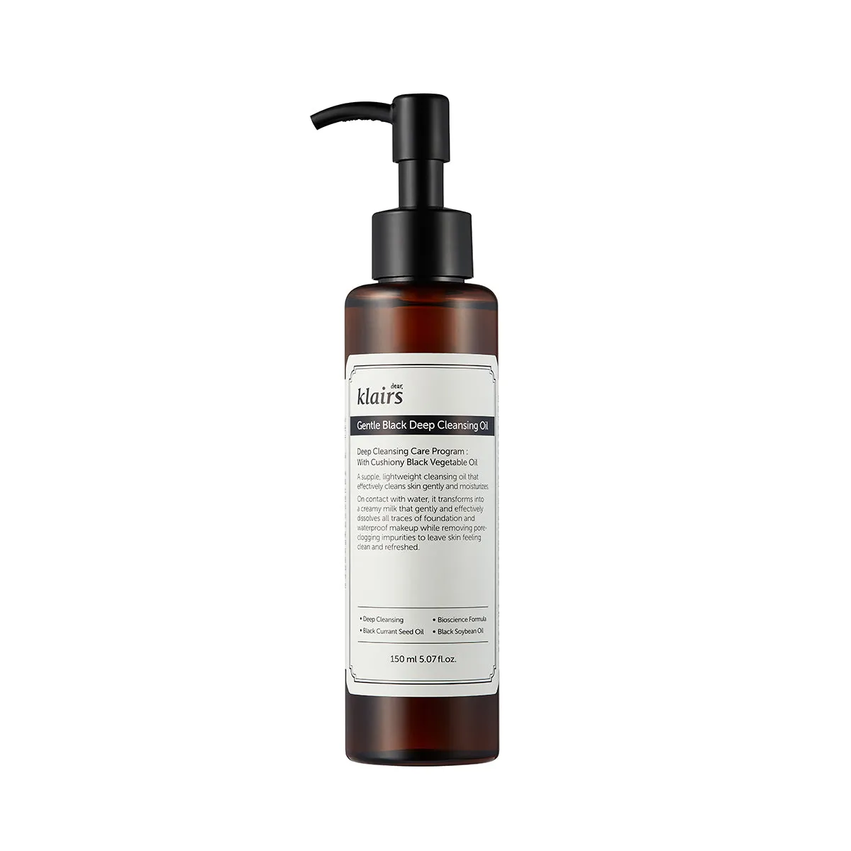 Dear Klairs Gentle Black Deep Cleansing Oil 150ml