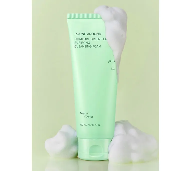 ROUND A'ROUND Limited Addition  Green Tea Moisture Cleansing Foam 200ml 200ml