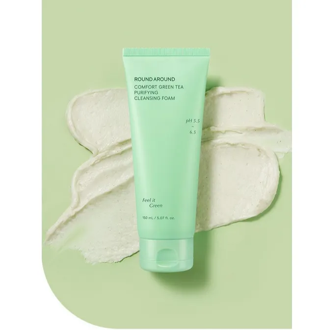 ROUND A'ROUND Limited Addition  Green Tea Moisture Cleansing Foam 200ml 200ml