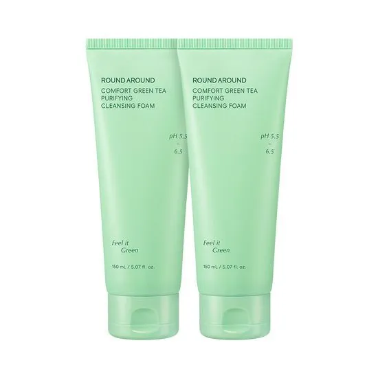 ROUND A'ROUND Limited Addition  Green Tea Moisture Cleansing Foam 200ml 200ml