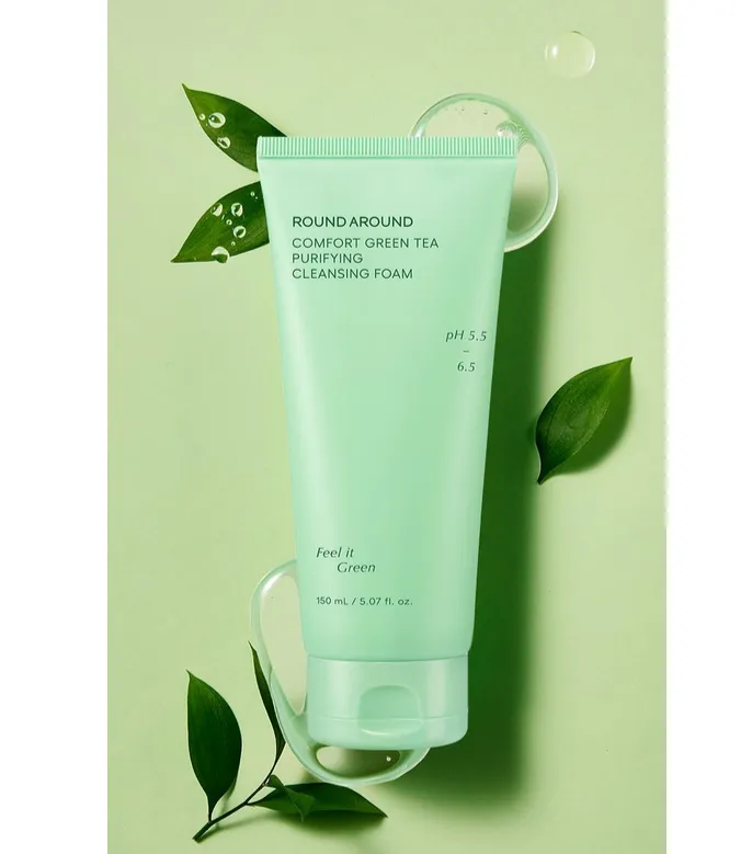 ROUND A'ROUND Limited Addition  Green Tea Moisture Cleansing Foam 200ml 200ml