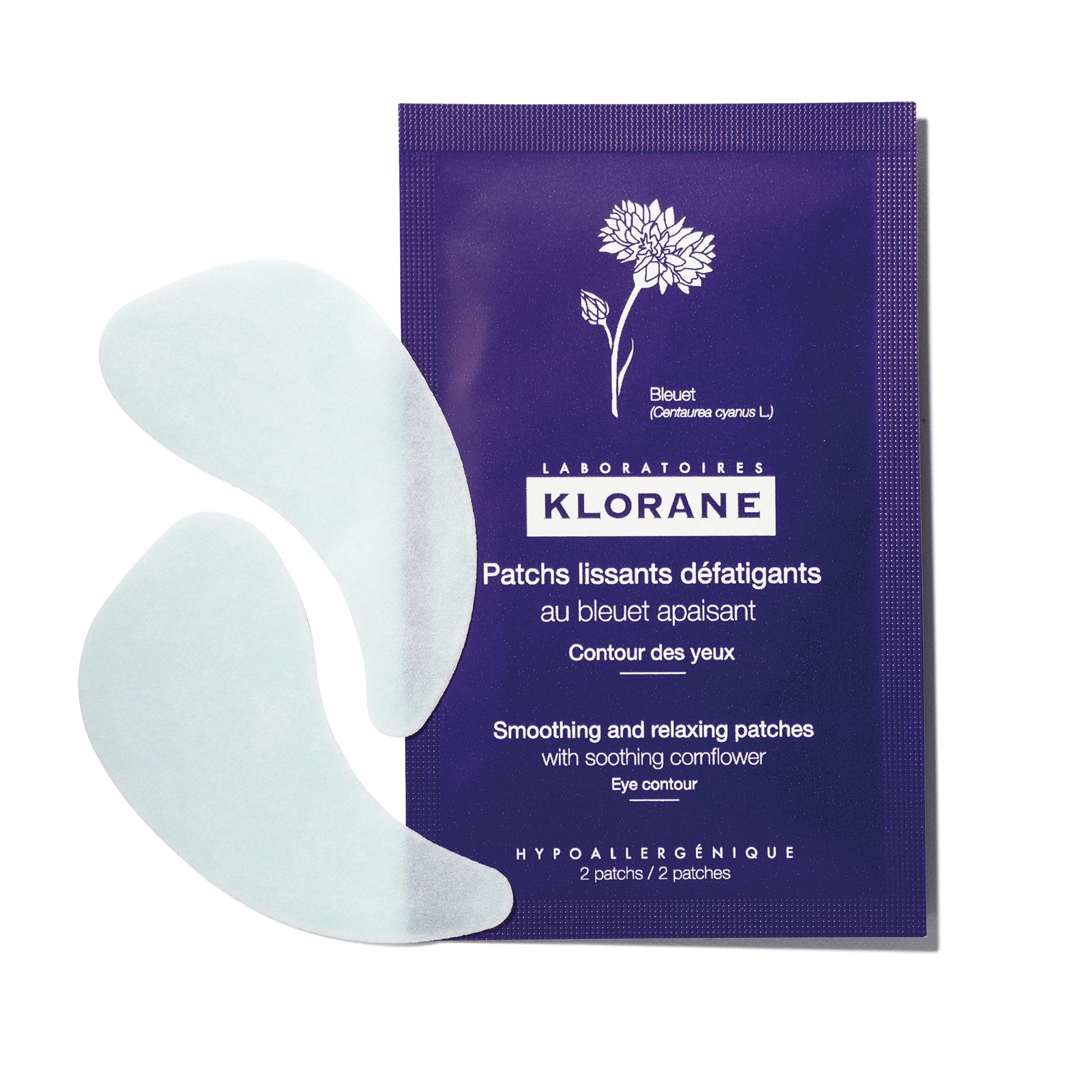 Smoothing and relaxing patches with soothing Cornflower