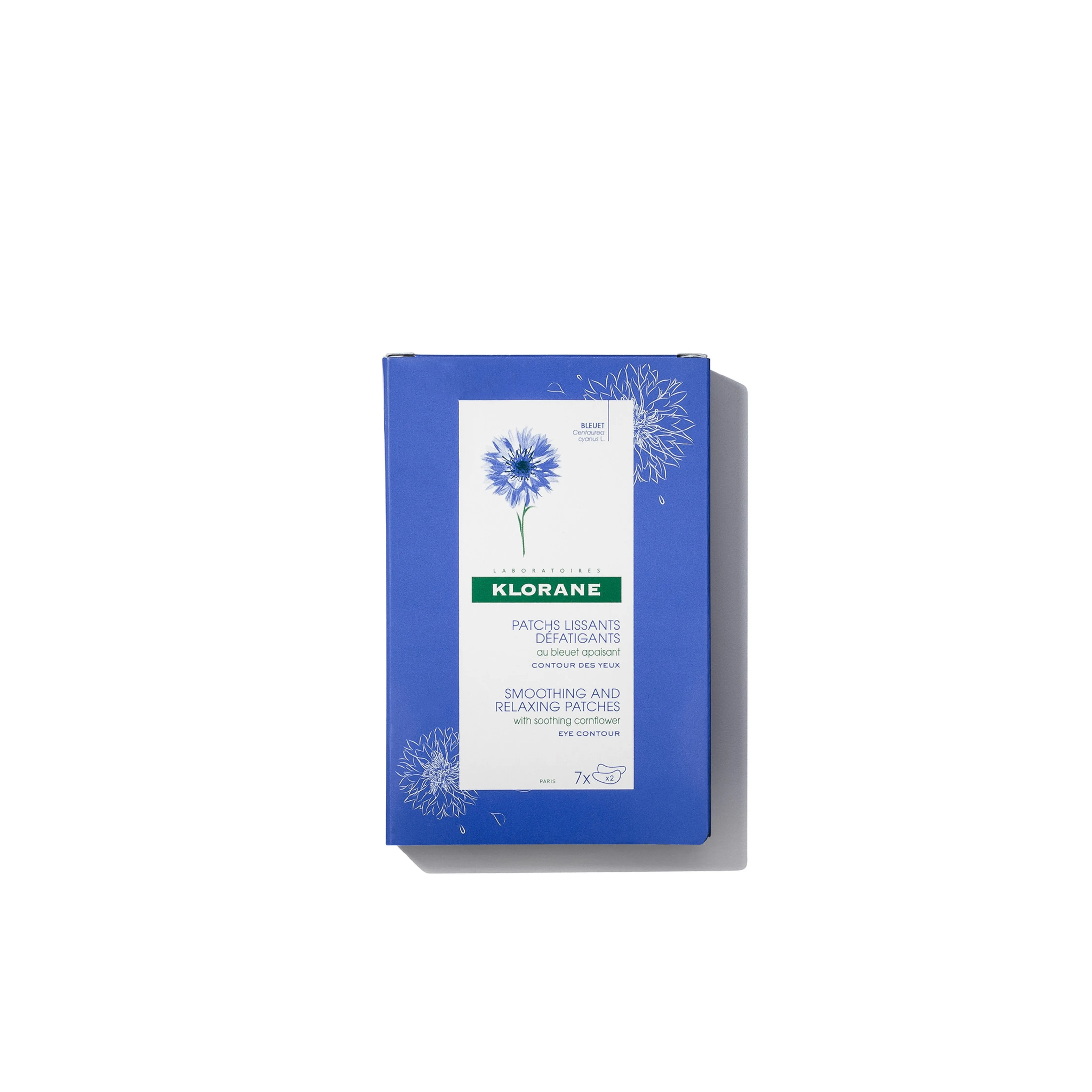 Smoothing and relaxing patches with soothing Cornflower