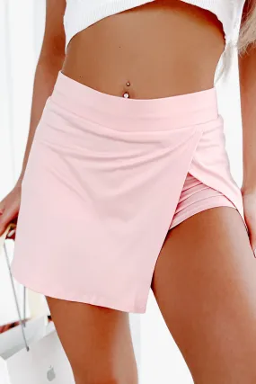 Sporty Goals Split Front Mini Skort (Blush)