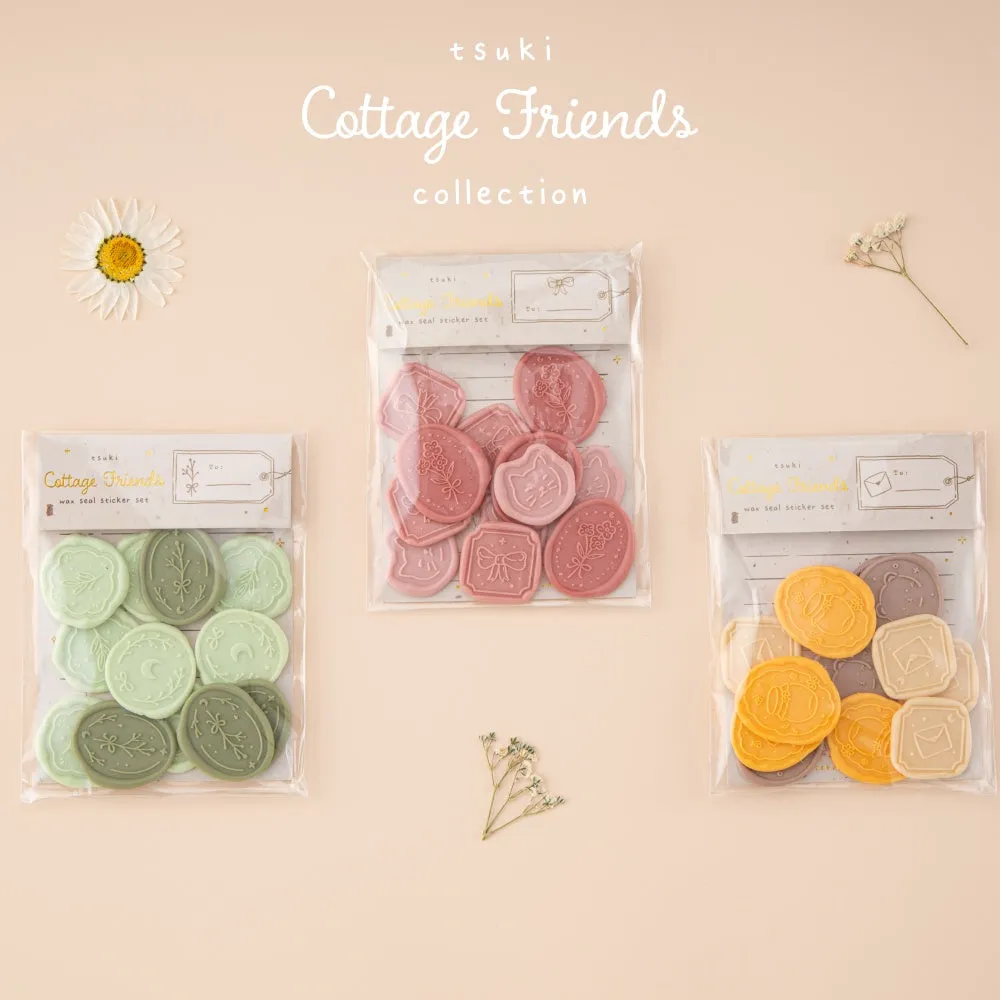 Tsuki ‘Cottage Friends’ Wax Seal Sticker Set ☾