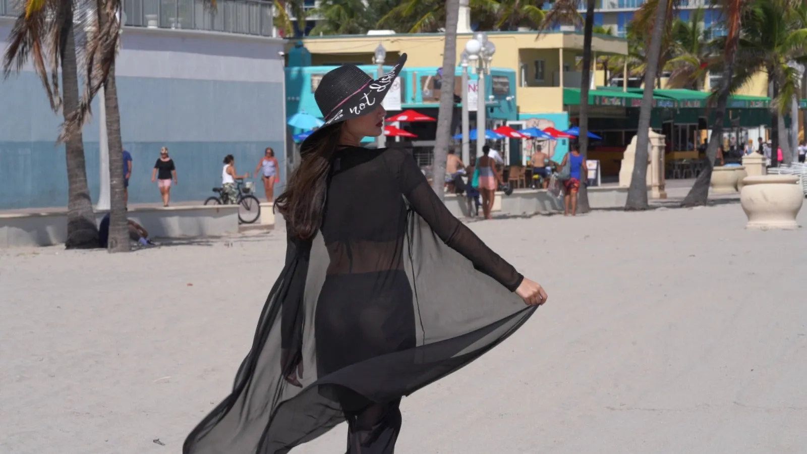 Women's Mesh Kimono Robe Cover Up with Long Sleeve Summer Sheer Beachwear